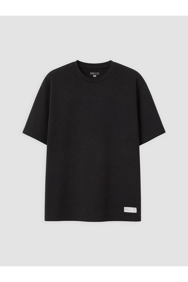 Peak New Season Black Crew Neck Men's T-Shirt