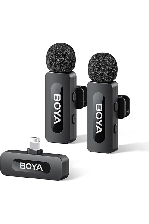 ميكروفون لافالير لاسلكي BOYA BY-V10 V2.0 لأجهزة آيفون/أندرويد