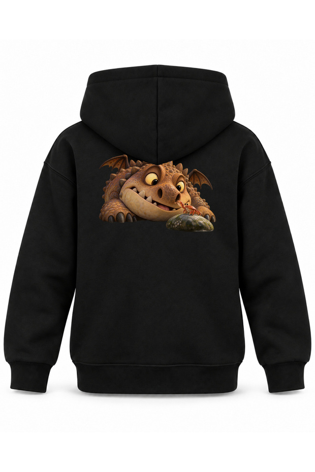 How to Train Your Dragon Stony Surprise Printed Black Kids Hoodie