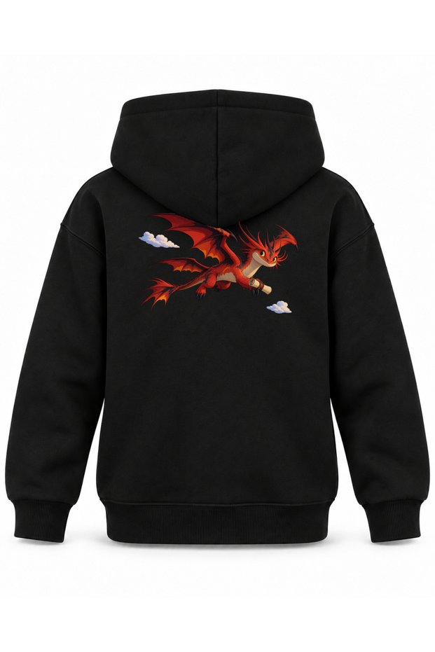 How to Train Your Dragon Cloud Mailman Printed Black Kids Hoodie
