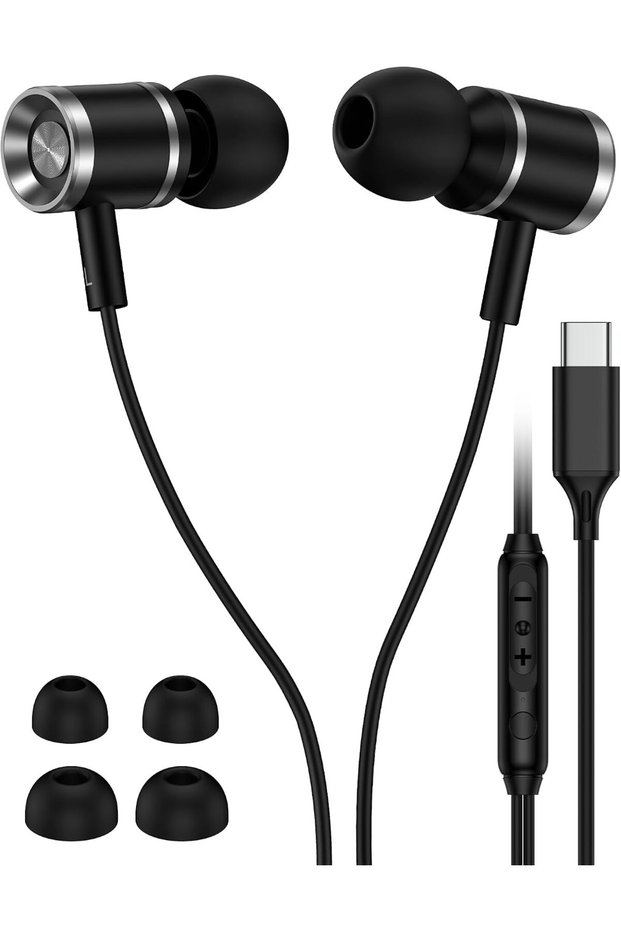 سماعات أذن سلكية USB-C لهواتف سامسونج جالاكسي، سماعات أذن من النوع C مع ميكروفون