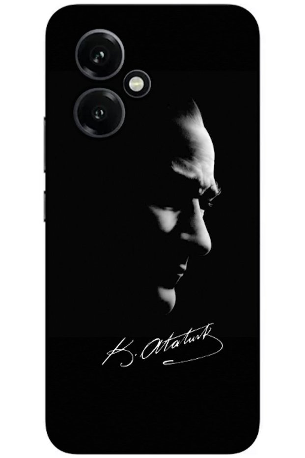 Honor 400 5g Compatible Case Mustafa Kemal Atatürk Black Silicone Case (Printed)