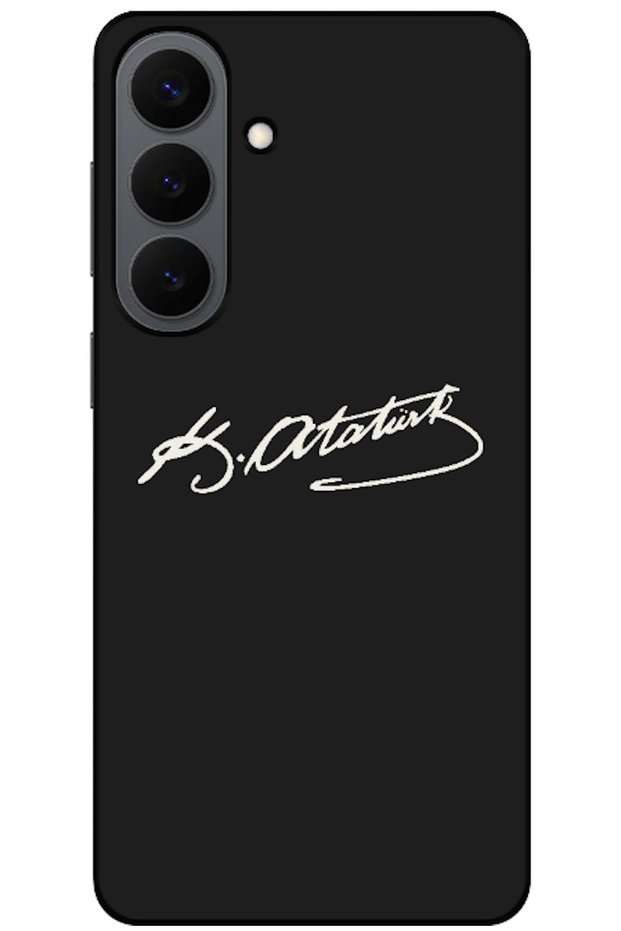 Samsung Galaxy S26 Plus Compatible Case Ataturk Signature Silicone Case (Printed)