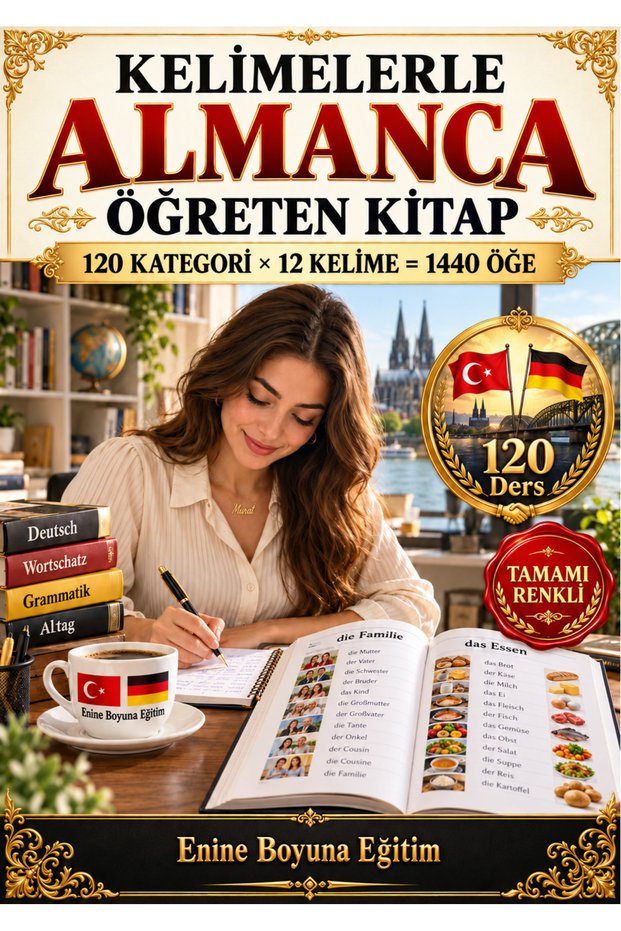 German Teaching Book with Words | German Learning with Images | 120 Lessons, 1440 Elements