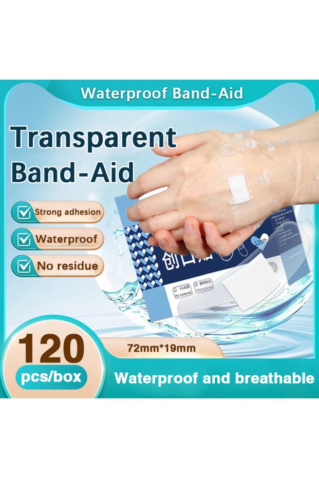 120 pcs 120pcs Band-Aids Waterproof Breathable Children Household Wounds Anti-friction Foot Bath Tou
