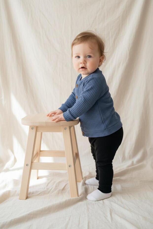 Lycra Gofre Baby Cardigan