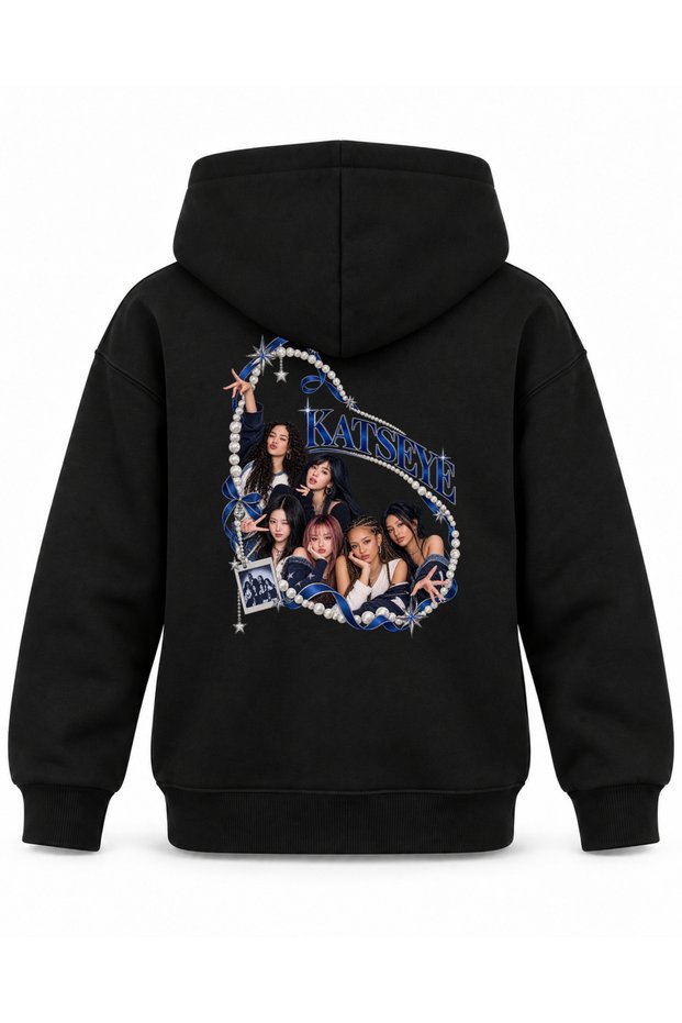 Katseye Pearl Ring Stage Printed Children's Hooded Sweatshirt