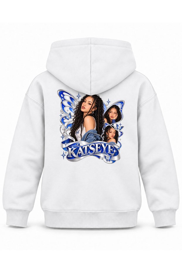 Katseye Butterfly Wings Character Printed Children's Hooded Sweatshirt