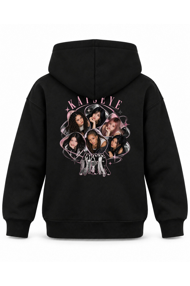 Katseye Crystal Flower Archive Printed Children's Hooded Sweatshirt