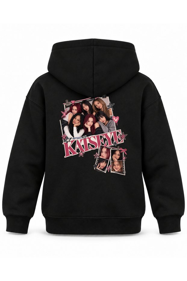 Katseye Photo Pegs Editorial Printed Children's Hooded Sweatshirt