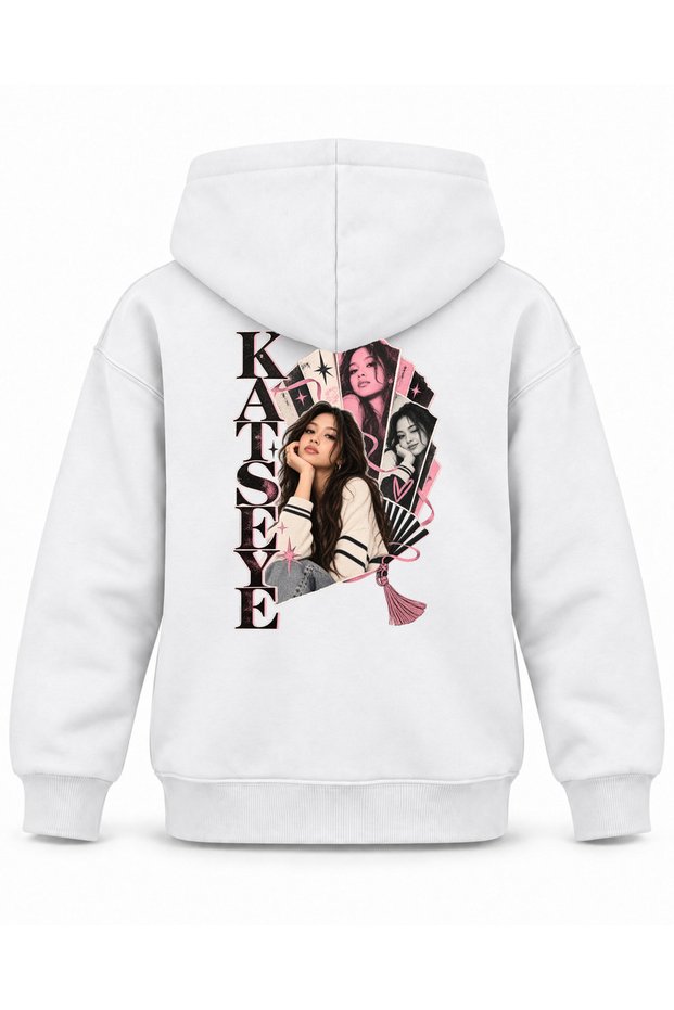 Katseye Open Fan Graphic Printed Children's Hooded Sweatshirt