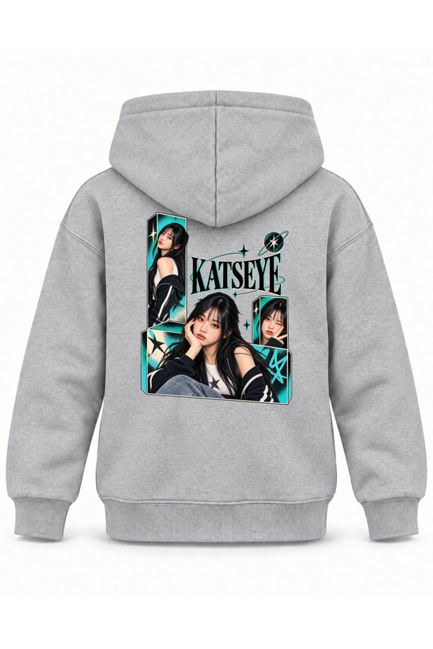 Katseye Box Opening Graphic Printed Children's Hooded Sweatshirt
