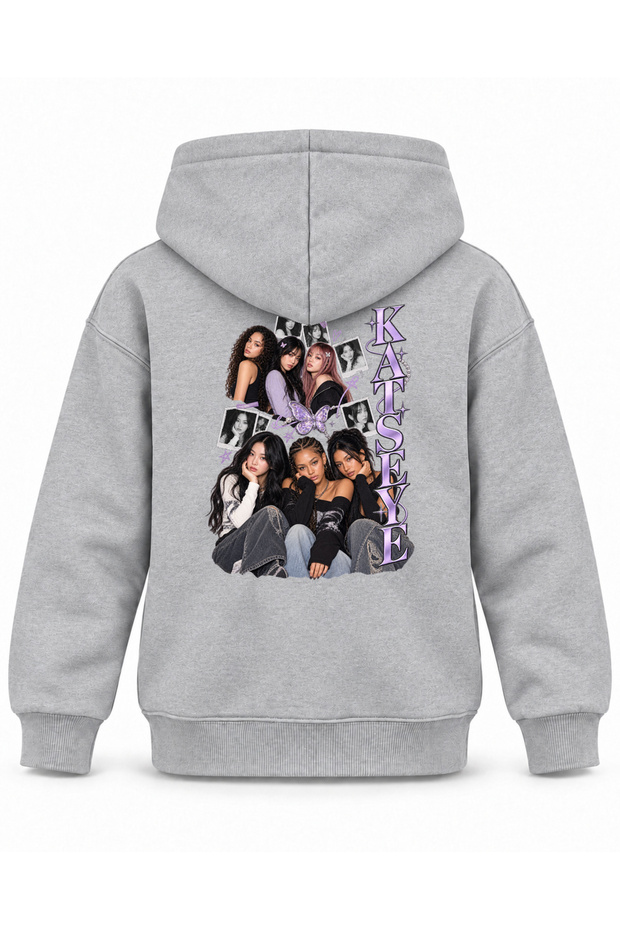 Katseye Butterfly Clip Archive Printed Children's Hooded Sweatshirt