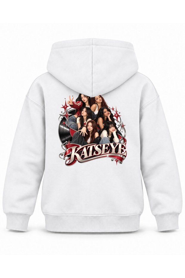 Katseye Turntable Circle Scene Printed Children's Hooded Sweatshirt