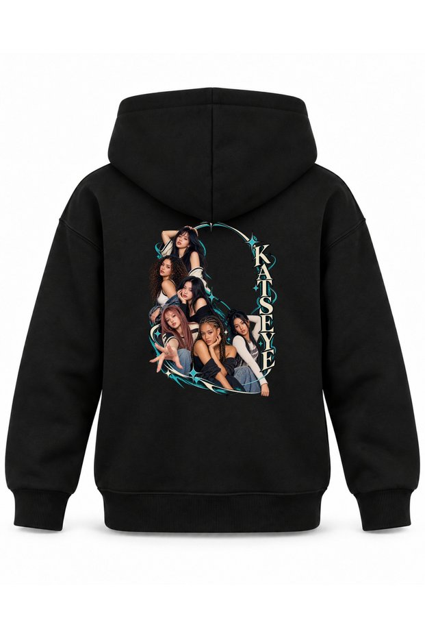 Katseye Arched Stage Stage Printed Children's Hooded Sweatshirt