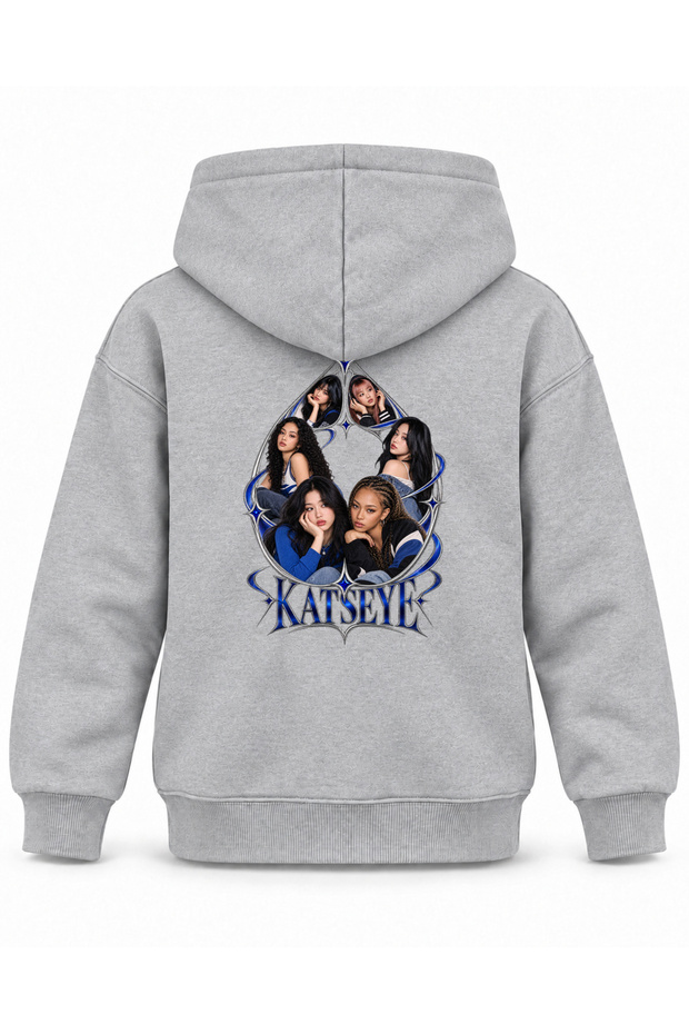 Katseye Damla Ayna Archive Printed Children's Hooded Sweatshirt