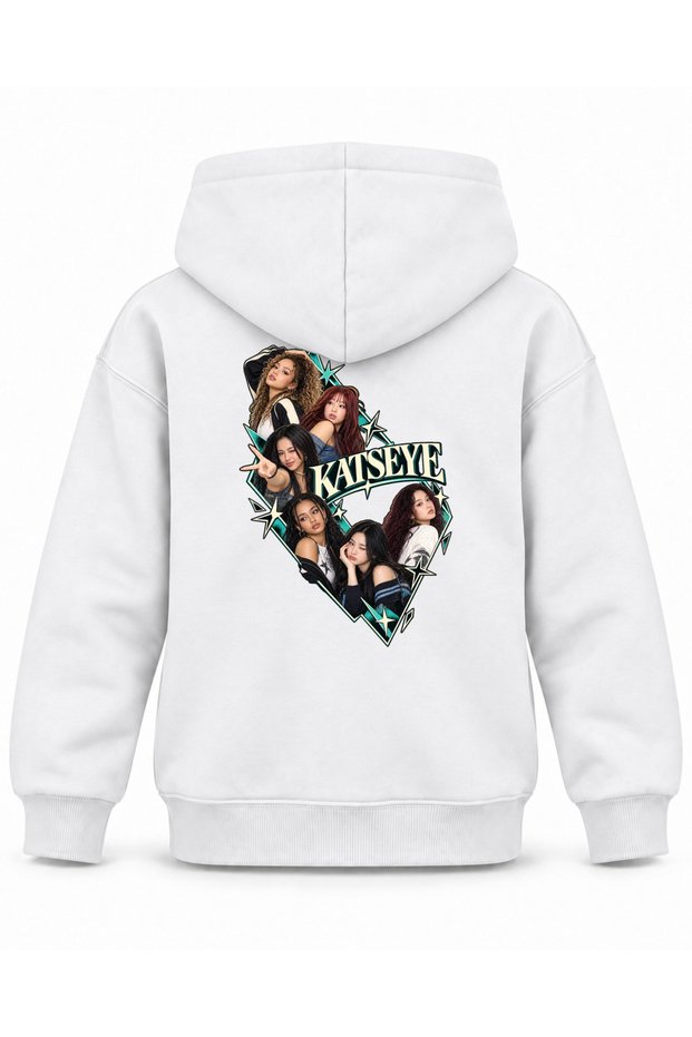 Katseye Diamond Sticker Stage Printed Children's Hooded Sweatshirt