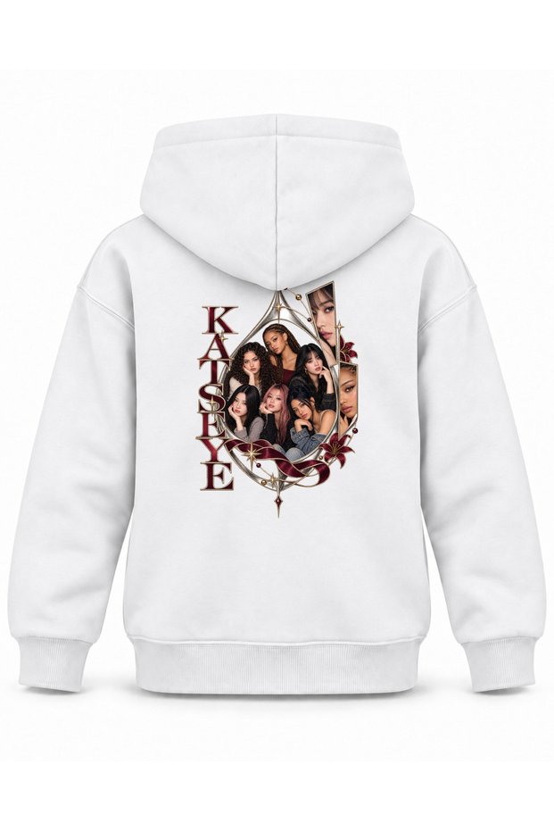 Katseye Drop Mirror Portrait Printed Children's Hooded Sweatshirt