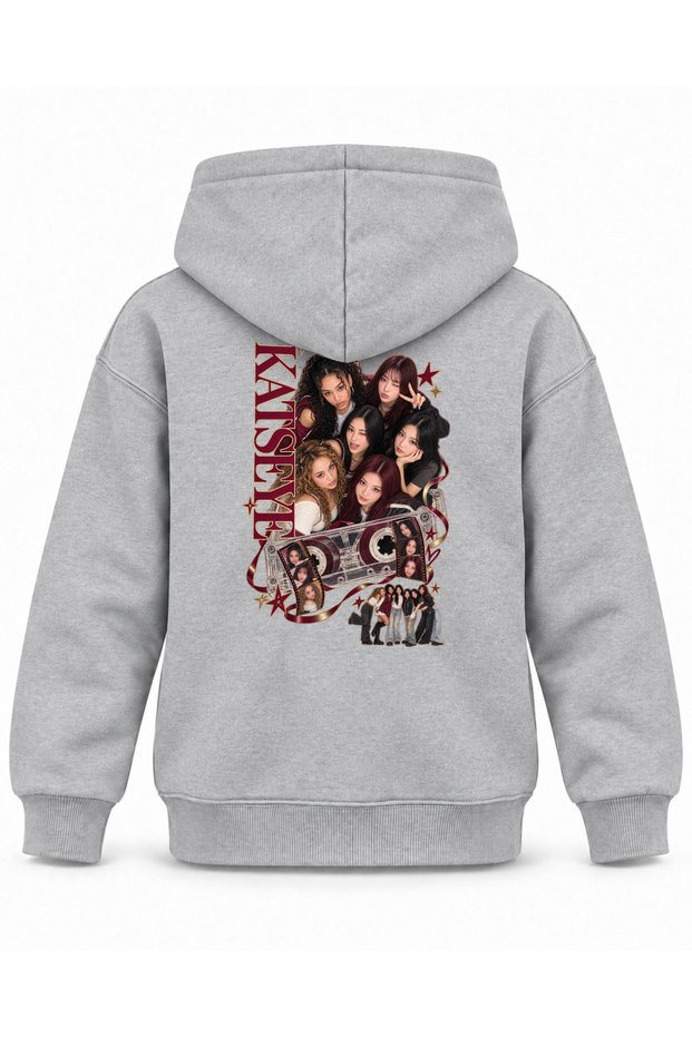 Katseye Cassette Cover Editorial Printed Children's Hooded Sweatshirt