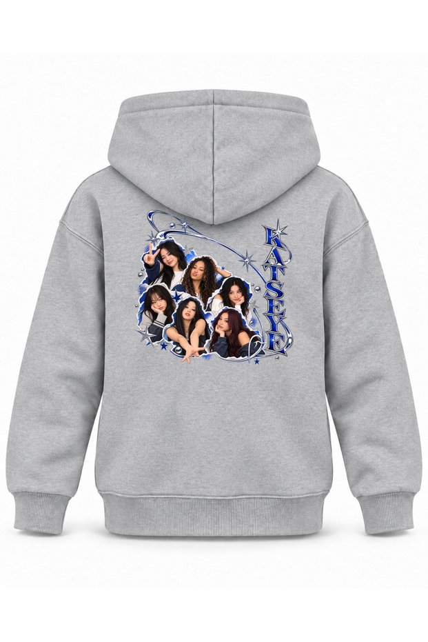 Katseye Torn Atlas Stage Printed Children's Hooded Sweatshirt
