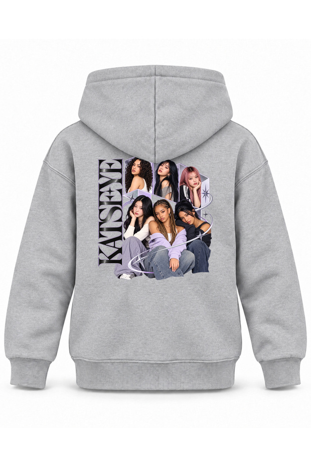 Katseye Box Opening Portrait Printed Children's Hooded Sweatshirt