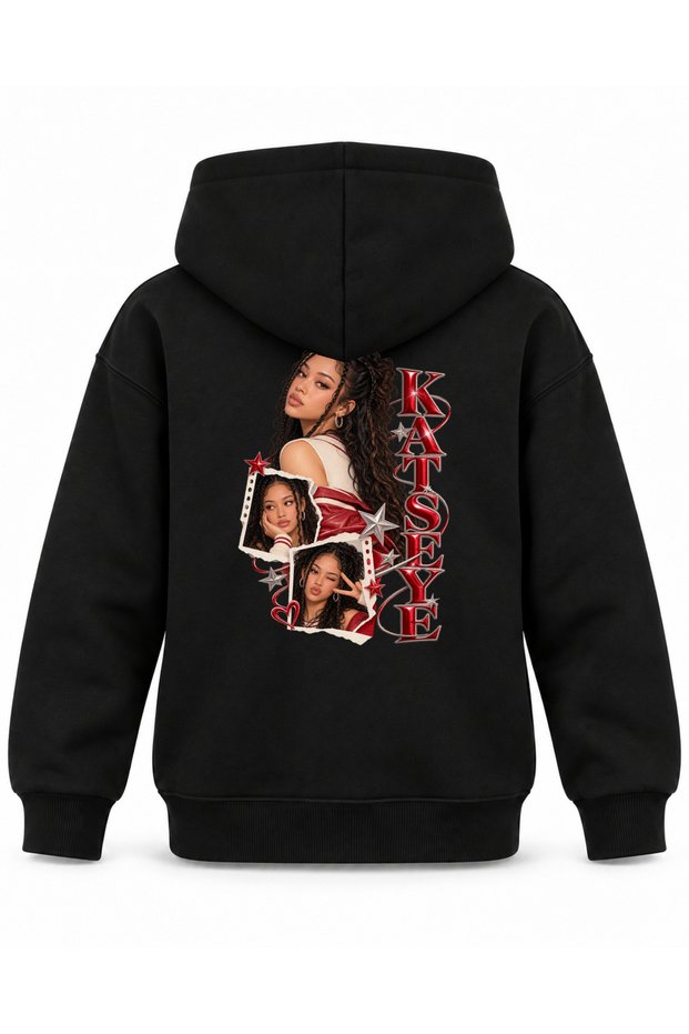 Katseye Magazine Edge Character Printed Children's Hooded Sweatshirt