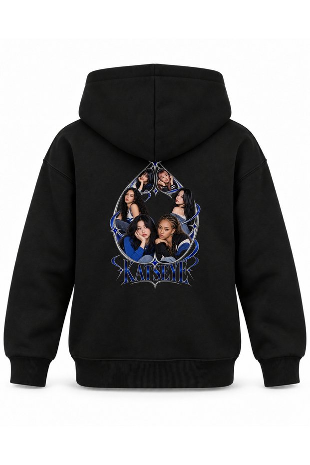 Katseye Damla Ayna Archive Printed Children's Hooded Sweatshirt