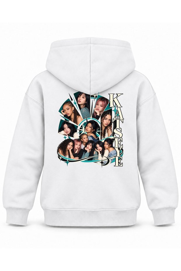 Katseye Sun Slices Portrait Printed Children's Hooded Sweatshirt