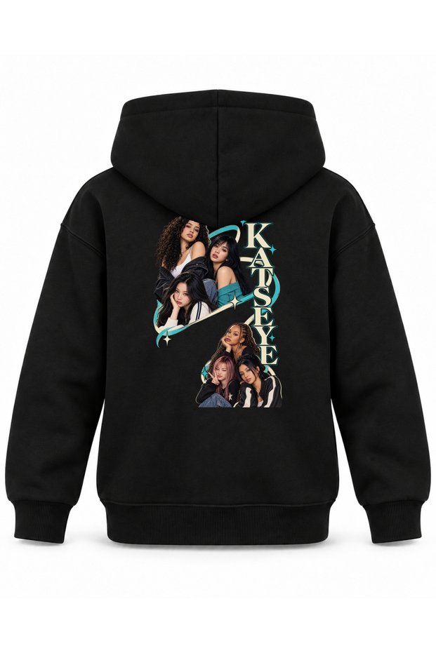 Katseye Double Rainbow Editorial Printed Children's Hooded Sweatshirt