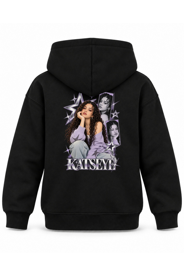 Katseye Star Ladder Graphic Printed Children's Hooded Sweatshirt