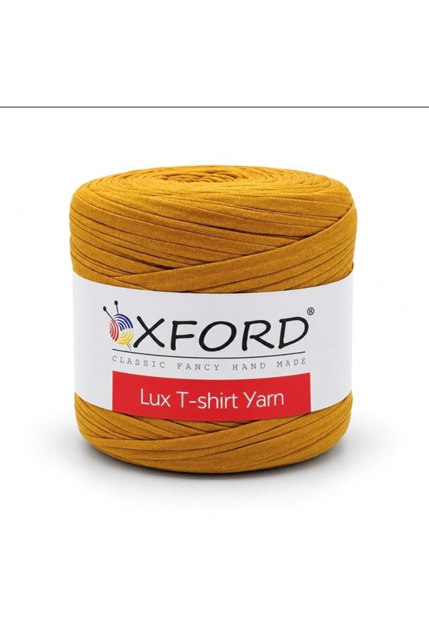 Oxford Combed Cotton Spaghetti T-Shirt Yarn Combed Cotton Yarn 600 Gr – Bag Basket Yarn 058 Mustard