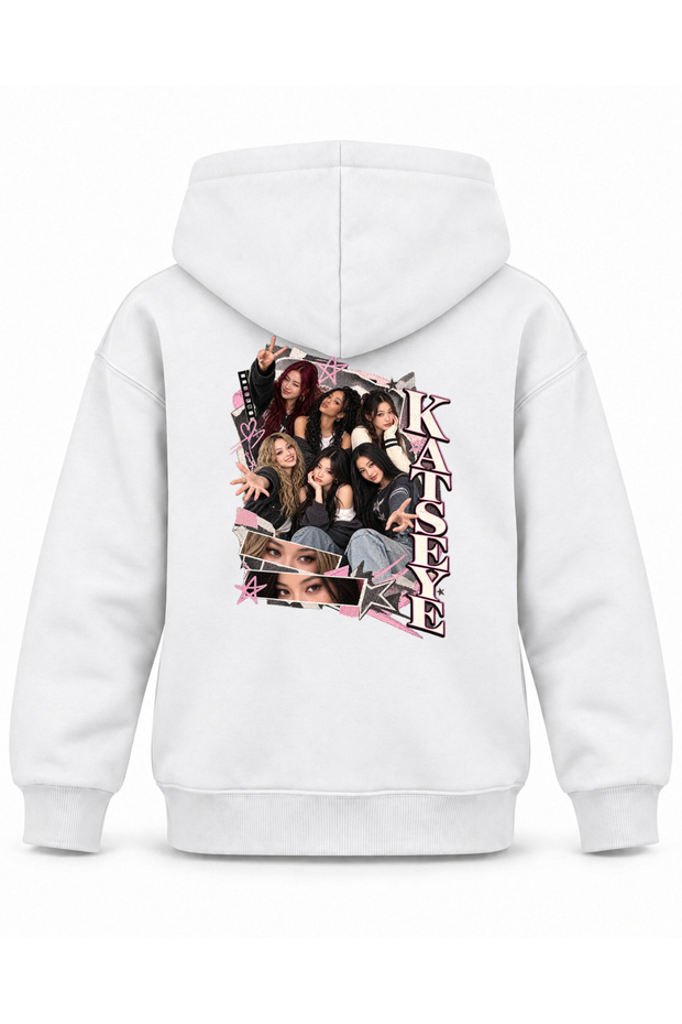 Katseye Magazine Edge Stage Printed Children's Hooded Sweatshirt