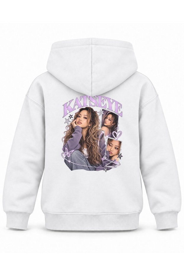 Katseye Stitched Photo Graphic Printed Children's Hooded Sweatshirt