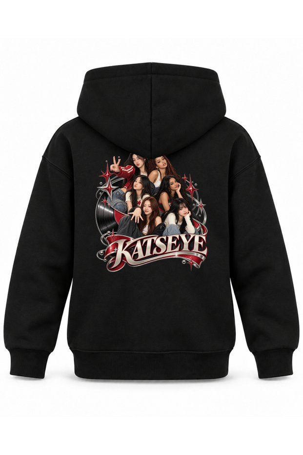 Katseye Turntable Circle Scene Printed Children's Hooded Sweatshirt