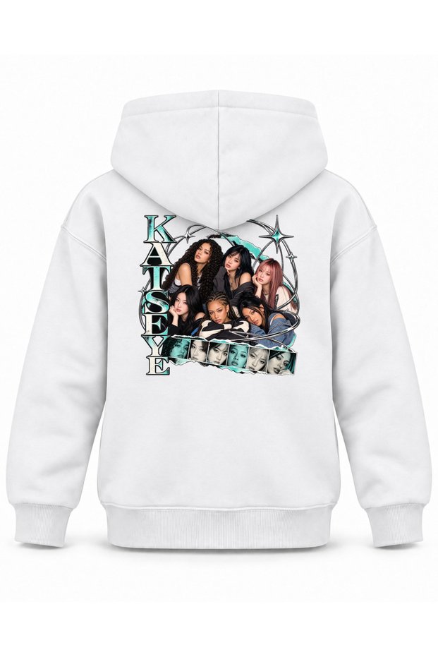 Katseye Steel Wire Portrait Printed Children's Hooded Sweatshirt