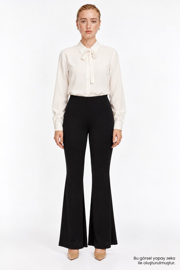 High-Waisted Spanish-Style Trousers