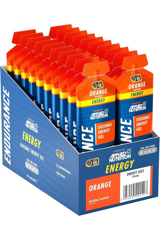 Applied Nutrition Endurance Isotonic Gel Pre Workout Food Supplement, Orange, (Pack of 20 x 60 Gram)