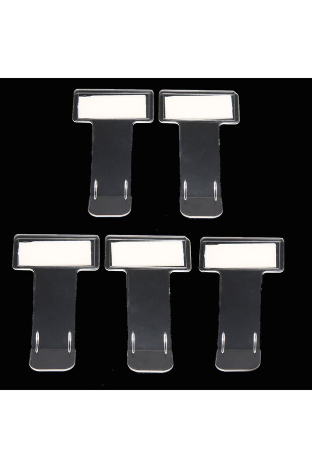5Pcs Transparent Car Vehicle Parking Ticket Receipt Permit Card Holder Clip Sticker Windscreen Plast