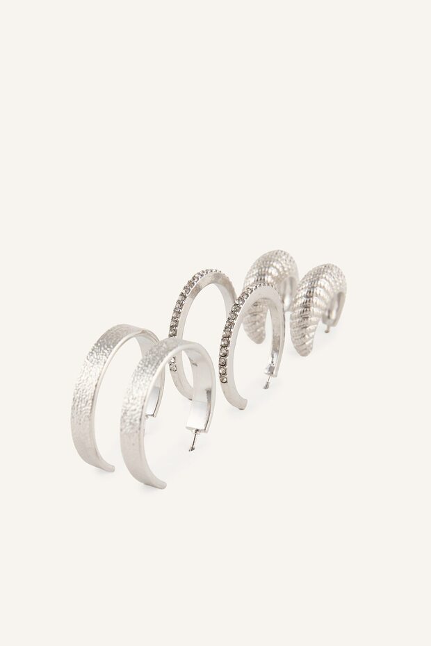 Women's Colorful 3-Piece Hoop Earring Set H7451Axns