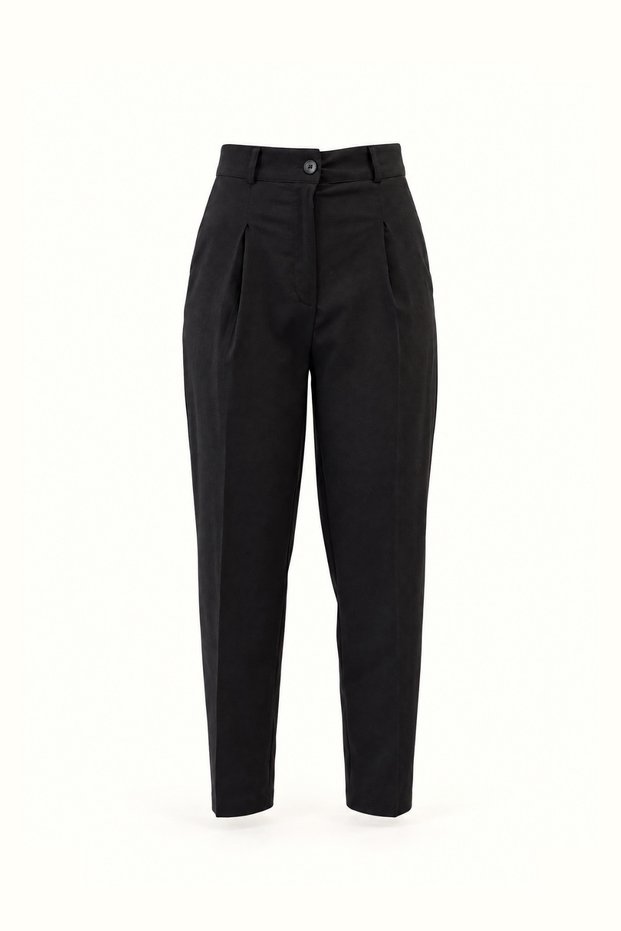 Piliseli Black Parachute Carrot Pants
