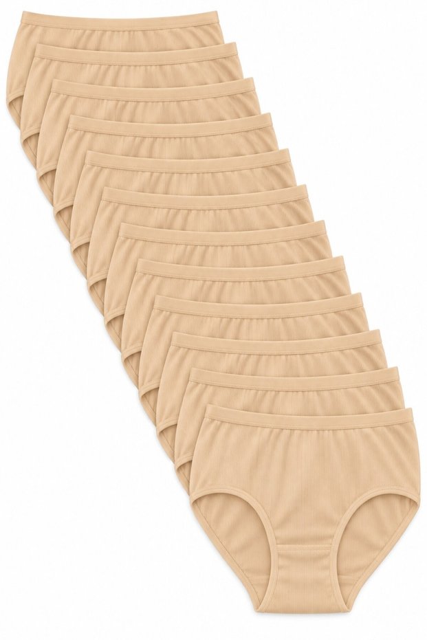 Women's Ten 12-Pack Cotton Lycra Camisole Bato Panties High