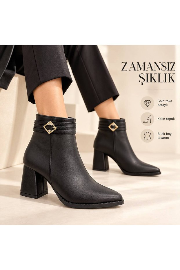 Elegant Model Comfortable Women's Boots with Stone Buckle