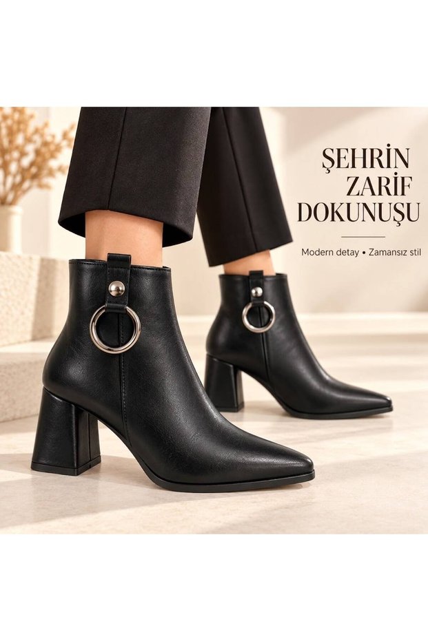 Stylish Women's Boots with Ring Buckle Detail