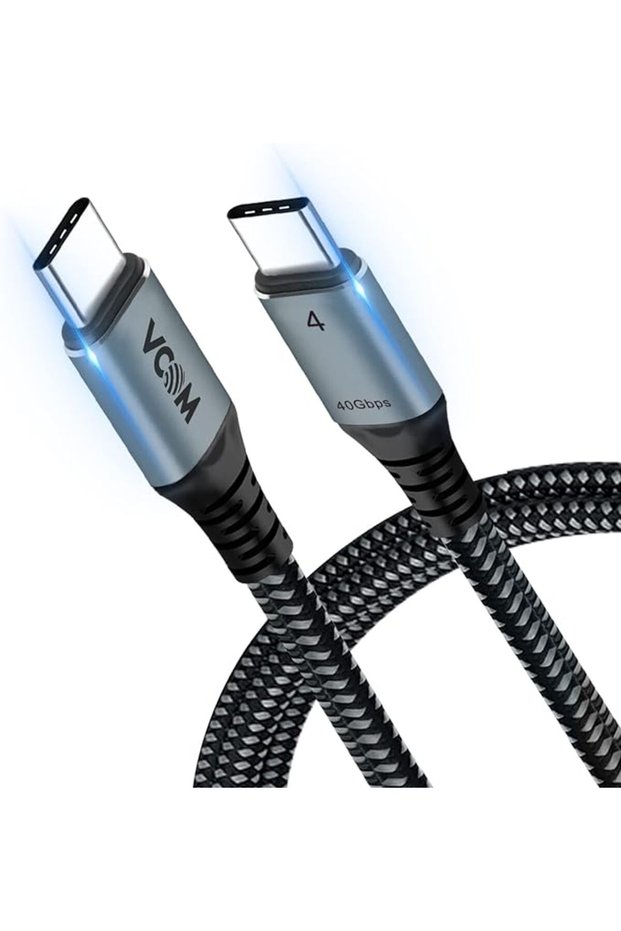 كيبل USB 4 بطول 7.9 اقدام، كيبل في كوم 20 جيجا في الثانية للشحن USB C الى كيبل USB C 5K @60Hz او شاش