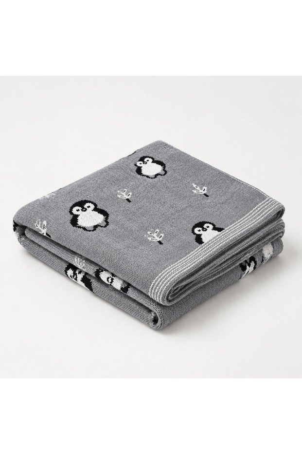 Knitted Steel Knit Baby Blanket for Girls and Boys 95X95Cm-Hypoallergenic