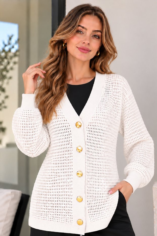 كارديجان ميرسيريزد مخرم N3345 أبيض
