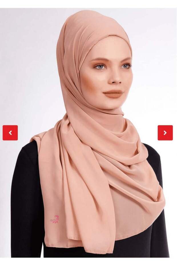شال شيفون تركي مع بونيه قطن