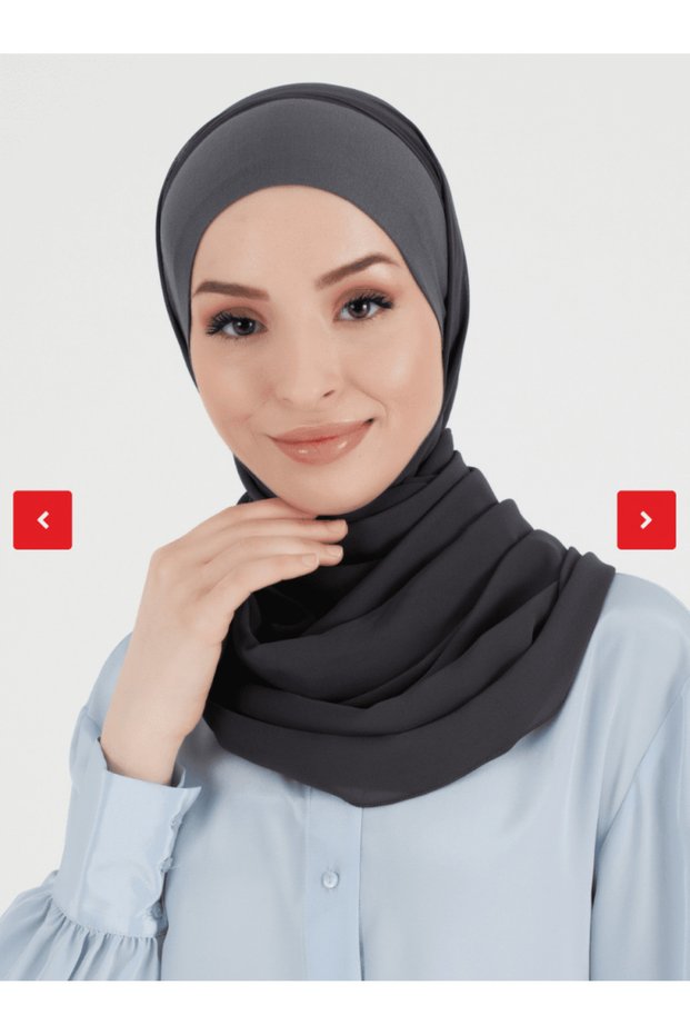 حجاب جاهز شيفون مع قطن