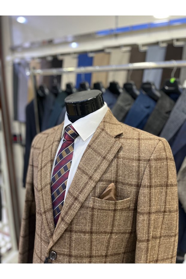 Battal Boy Large Size Classic Wool Winter Flannel 4 Drop Men's Jacket