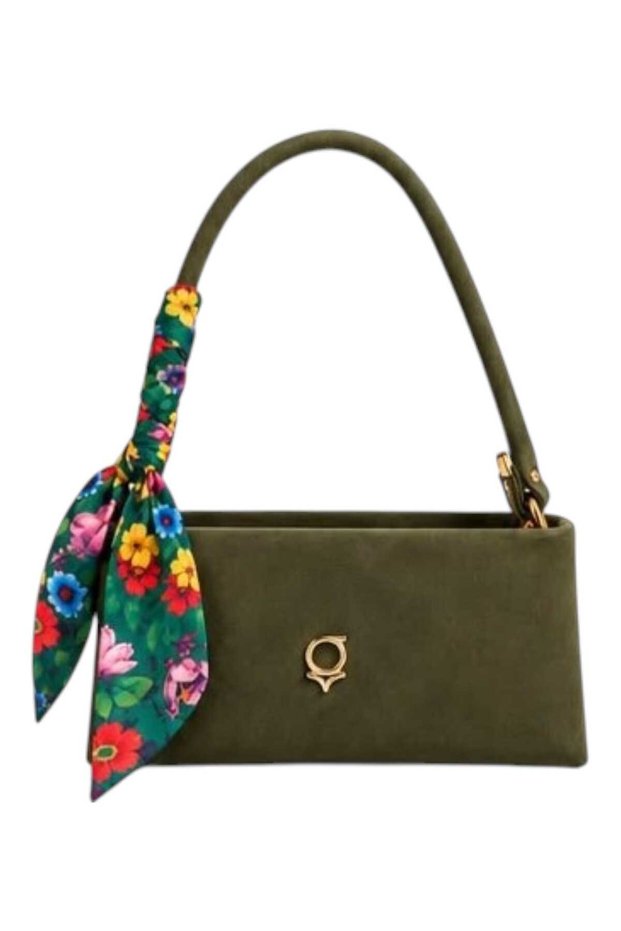 Ber2010 Suede Shoulder Bag Khaki